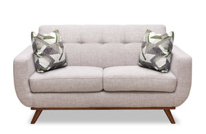 Freeman Linen-Look Fabric Loveseat - Dove