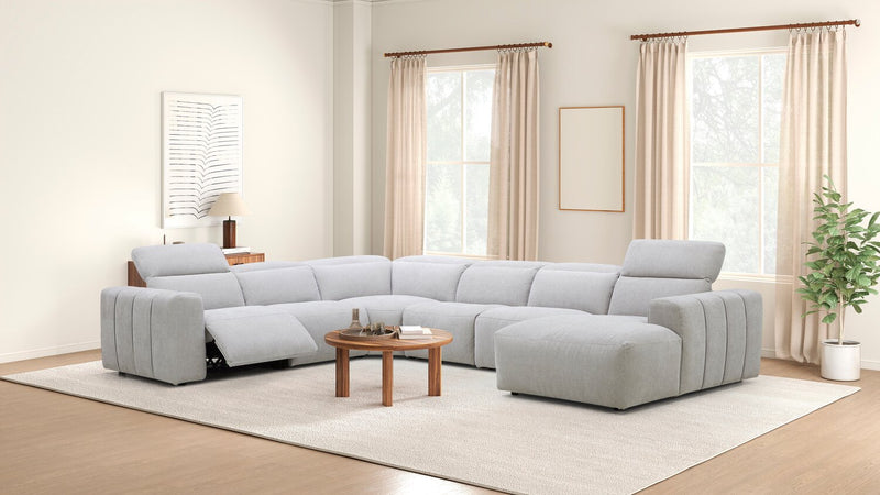 Presidio 6-Piece Right-Facing Power Reclining Sectional – Powder