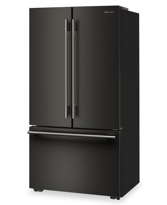 KitchenAid 36\" 24 Cu. Ft. Counter-Depth French Door Refrigerator – Black Ore - KRFC236SBE