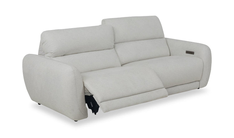 Cindy Crawford Home Kailyn 92\" Fabric Power Reclining Sofa with Power Headrests - Beige 