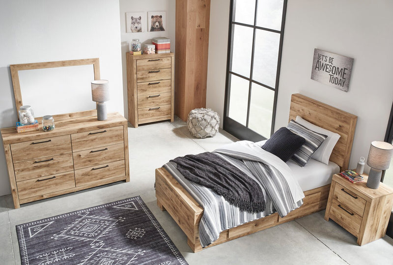 Derekson Panel Headboard for Kids, Natural - Twin Size