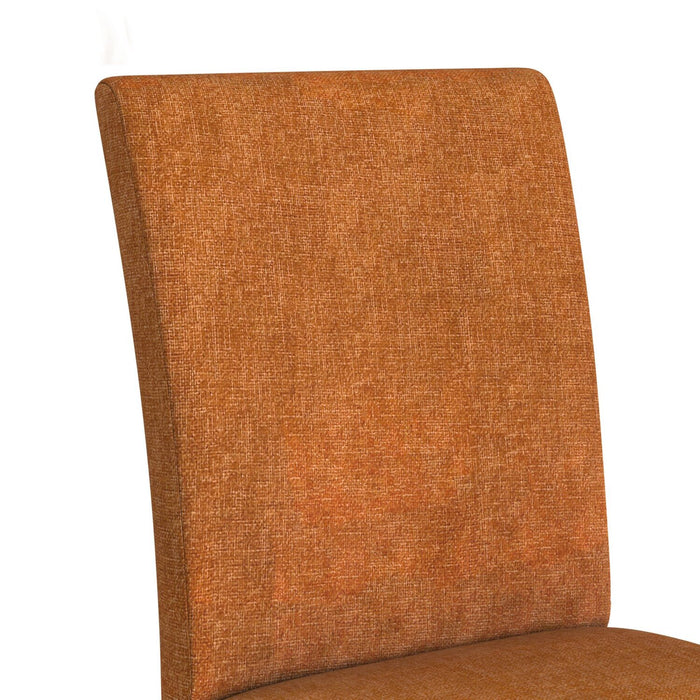 Rain Dining Chair with Cushion Fabric Seat & Back – Orange