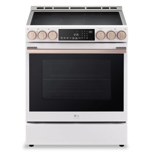 LG Studio 6.3 Cu. Ft. InstaView® Induction Range with Air Fry and Air Sous Vide - Essence White - LSIS6338NE