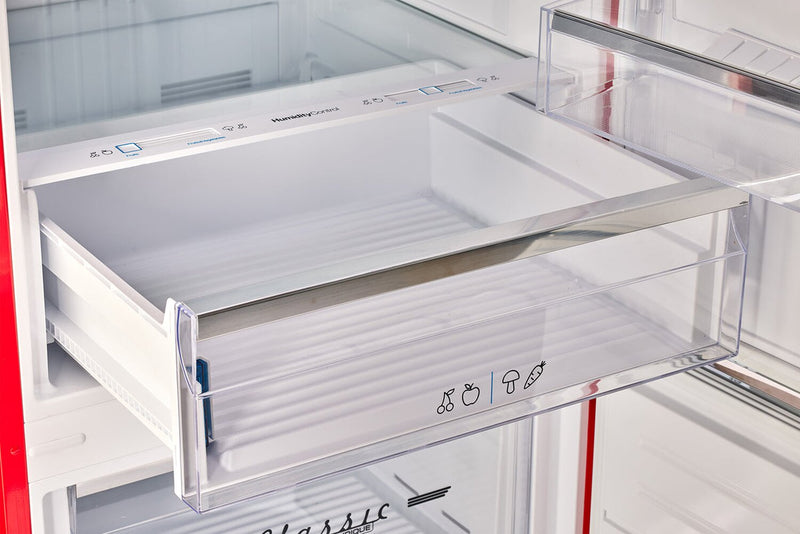 Unique Classic Retro 28\" 17 Cu Ft. Bottom Mount Refrigerator - Red - UNQ-455L R AC