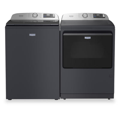 Maytag 6.0 Cu. Ft. Pet Pro Top-Load Washer and 7.4 Cu. Ft. Gas Dryer - Midnight Steel - MATL72GF  | Laveuse à chargement par le haut Animal Pet Pro de 6,0 pi3 et sécheuse à gaz de 7,4 pi3 de Maytag - acier minuit - MATL72GF  | MATL72GF