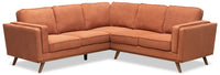 Kassia 2-Piece Linen-Look Sectional - Orange 