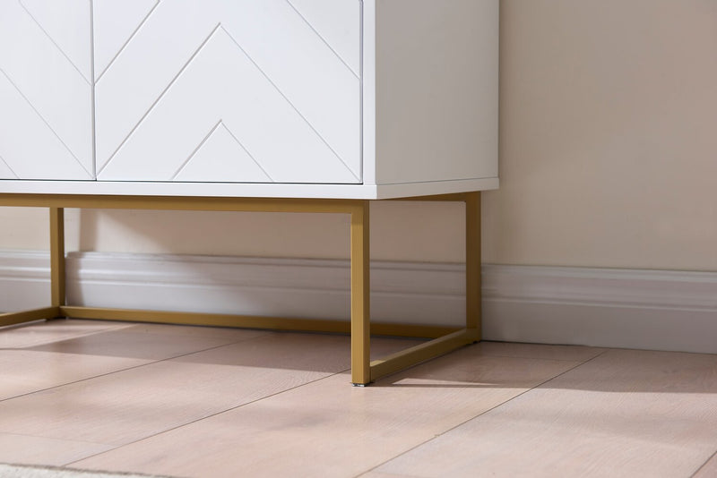 Lottie 28.5\" 2-Door Accent Cabinet - Glossy White