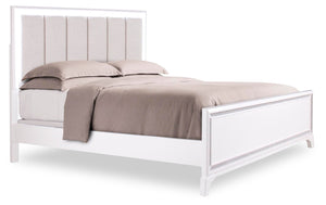 Halo Queen Panel Bed - White