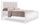 ["Halo Panel Bed with Headboard & Frame, LED, Glam, White - Queen Size"]