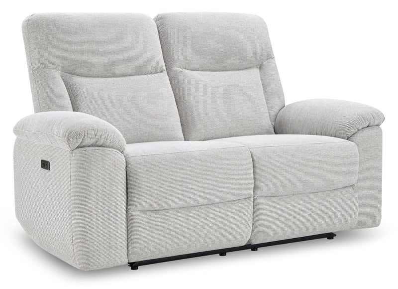 Spencer 65.6\" Chenille Fabric Power Reclining Loveseat - Grey
