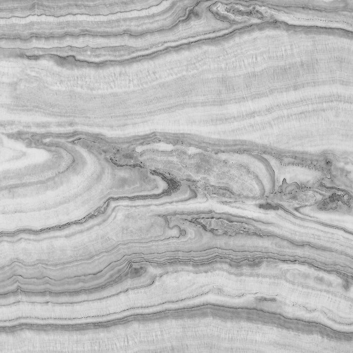 Libra Dining Table with Marble-Look Top & Storage Shelf, 60\"W- Black/Grey