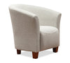 Ethan 31\" Linen-Look Fabric Tub-Style Accent Chair with Wood Legs – Linen 