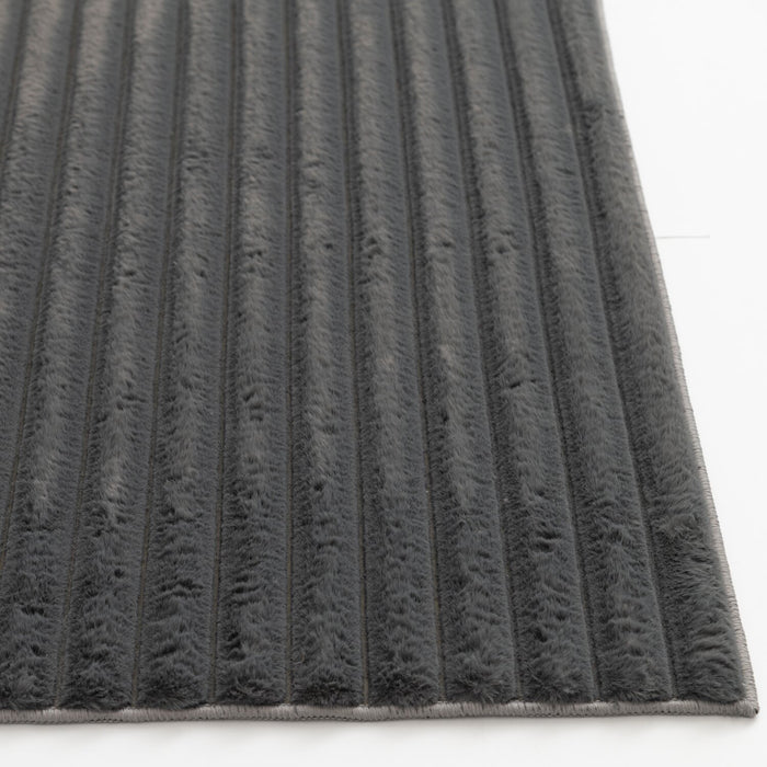 Channel Dark Grey Area Rug - 5' x 7'