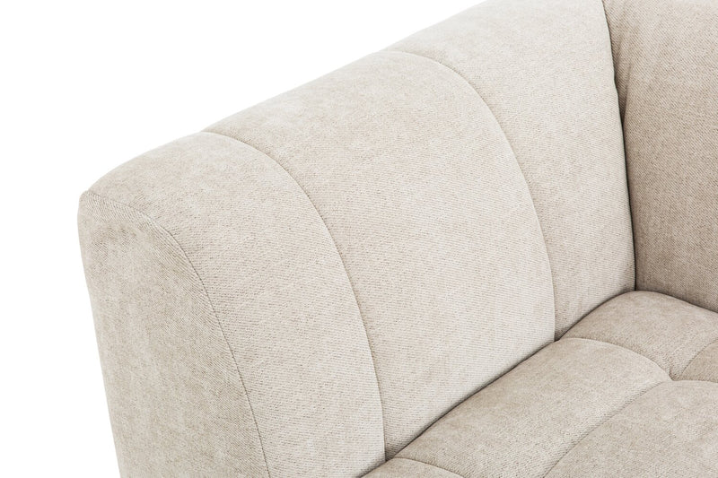 Oaklyn Modular 38.5\" Fabric Corner Chair with Tufted Seat Cushion – Beige