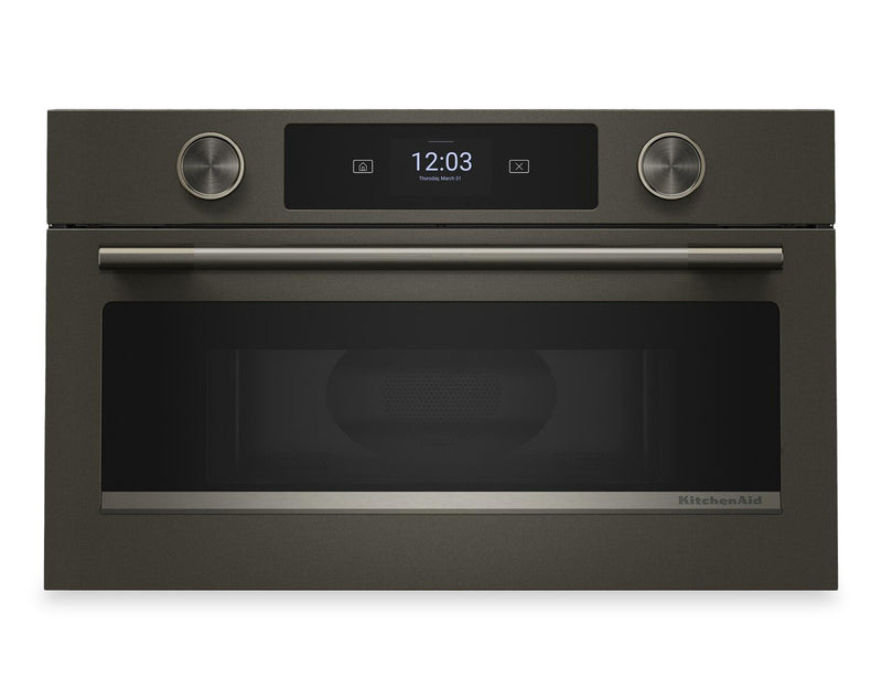 Kitchenaid® 30\" Built-In Microwave Oven with Air Fry – Black Ore - KMBS730SBE