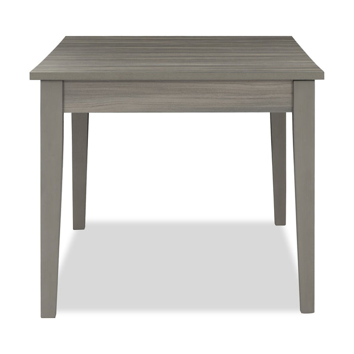 Cove Dining Table with Storage Drawers, Melamine, 66\"W - Grey