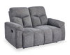 Blake 61\" Chenille Fabric Manual Reclining Loveseat – Grey 