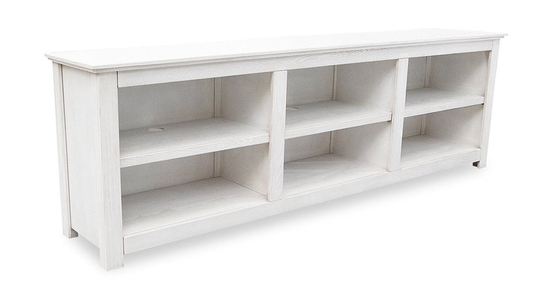 Stanley 80\" Pine TV Stand with Storage & Cable Management for TVs up to 90\"- Almond