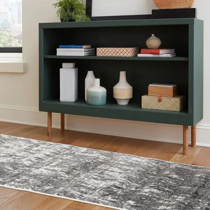 Fresh Washable Grey & White Distressed Rug - 2'0\" x 6'7\"