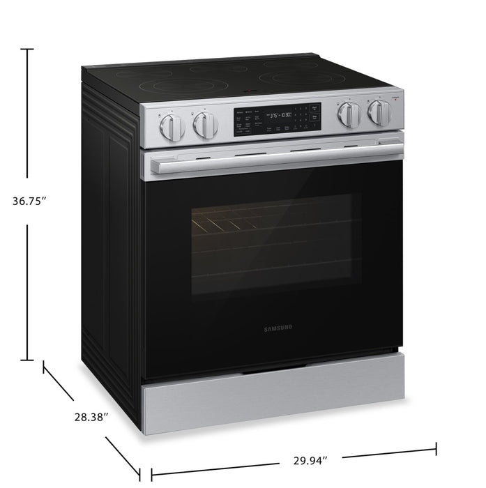 Samsung Bespoke 6.3 Cu. Ft. Slide-In Electric Range with No-Preheat Air Fry Max - NSE70H63SR