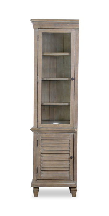 Baron 22” Rustic Pine Pier with Storage and Cable Management - Dovetail Grey