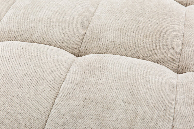 Oaklyn Modular 38.5\" Fabric Corner Chair with Tufted Seat Cushion – Beige
