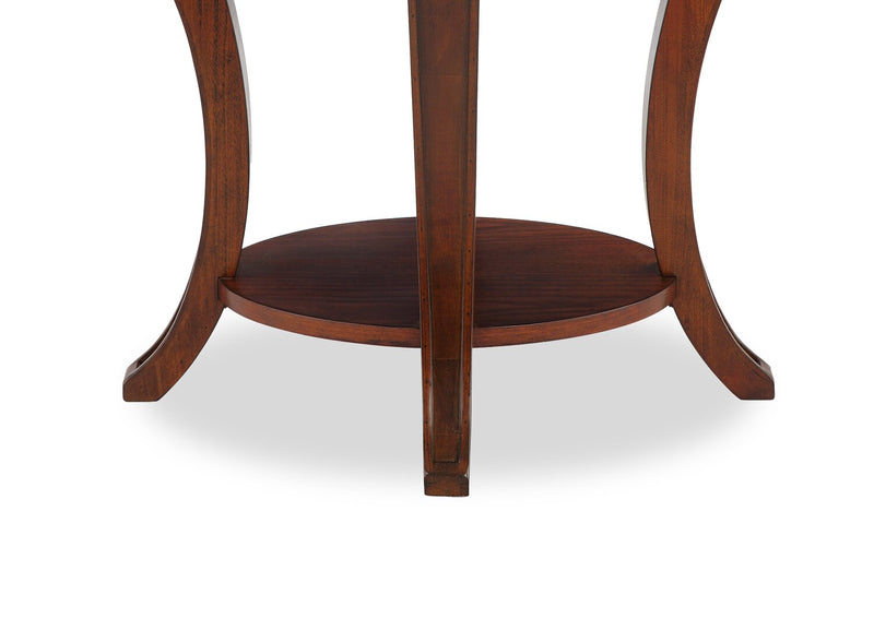Kerwin 22\" Traditional Round End Table with Shelf - Cherry