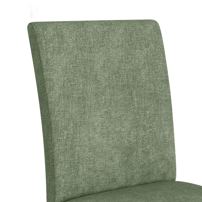 Rain Dining Chair with Cushion Fabric Seat & Back – Green