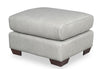 Royce Genuine Leather Ottoman – Dove Grey