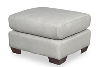 Royce Genuine Leather Ottoman – Dove Grey 