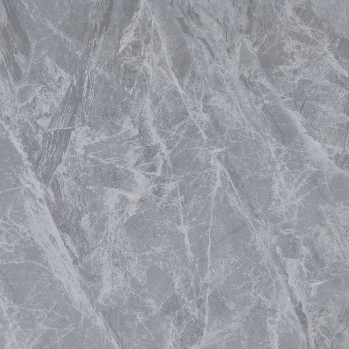 Arlo 7pc Dining Set with Table & 6 Grey Chairs, Sintered Stone & Metal, 55\"W - Grey/Black