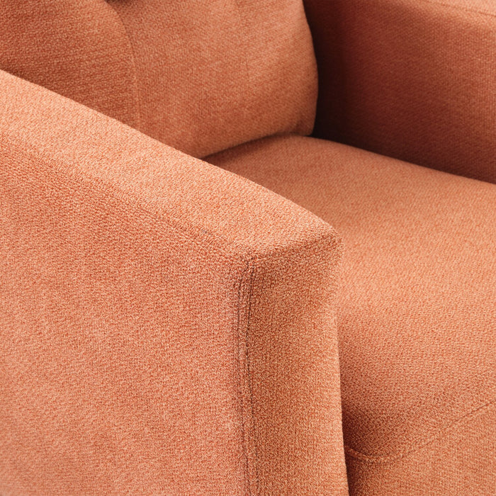 Cosmo 34\" Fabric Chair with Tufted Back Cushion - Orange