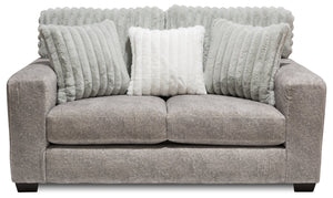 Koda Chenille Loveseat - Plush Paloma