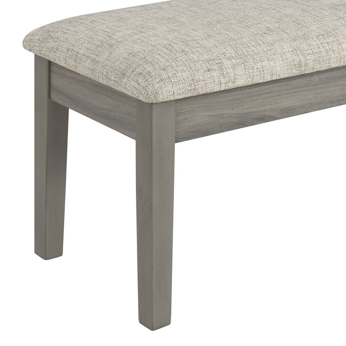 Cove Dining Bench with Cushion Fabric Seat, Lift Top Storage, 46\"W - Grey