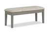 ["Cove Dining Bench with Cushion Fabric Seat, Lift Top Storage, 46\"W - Grey"]