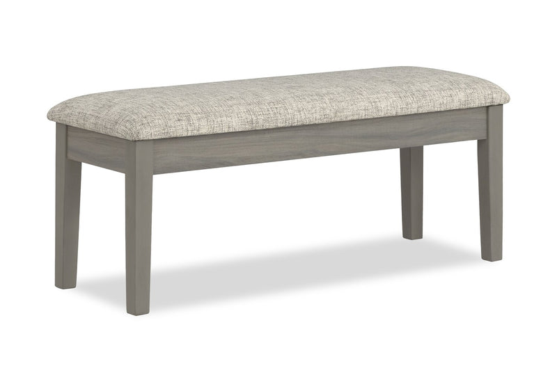 Cove Dining Bench with Cushion Fabric Seat, Lift Top Storage, 46\"W - Grey