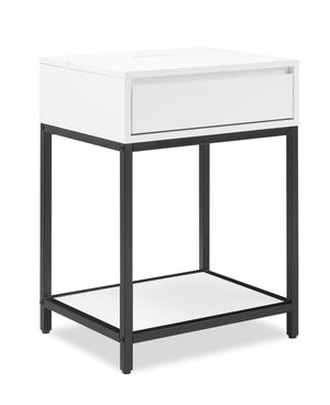 Akio Bedside 1-Drawer Nightstand with Lift-top Storage, 18