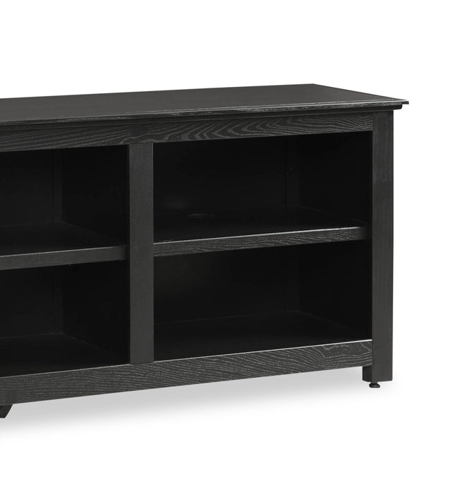 Stanley 60\" Pine TV Stand with Storage & Cable Management for TVs up to  65\"- Black