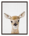 Baby Dear Framed Artwork with a Stucco Finish – 17\" x 21\"