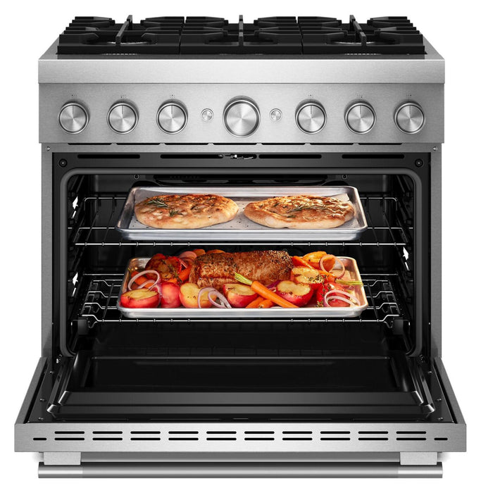 KitchenAid 5.1 Cu. Ft. Dual Fuel Range with No Preheat Air Fry – Stainless Steel - KFDS936SSS 