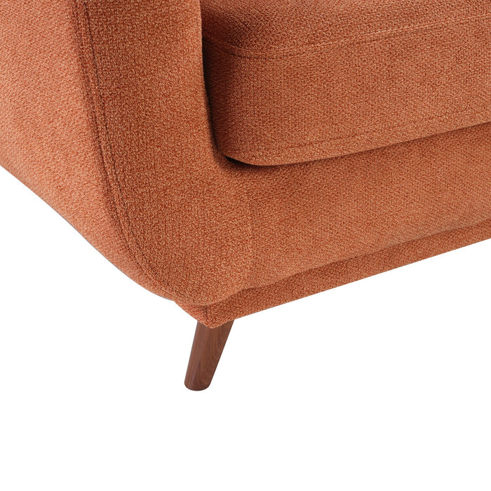 Cosmo 34\" Fabric Chair with Tufted Back Cushion - Orange