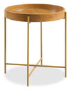 Soren 20\" Accent Table - Honey Walnut