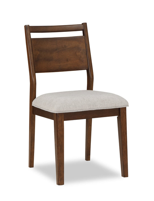 Vale 6pc Dining Set with Table, Bench & 4 Chairs, Wood, 72\"W - Brown & Beige