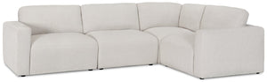 Lotus 4-Piece Chenille Modular Sectional - Linen