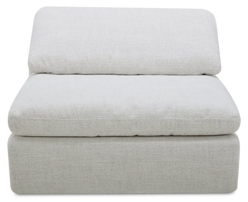 Sky Modular 44\" Fabric Armless Chair with Removable Feather Down Cushions - Nathan Wheat