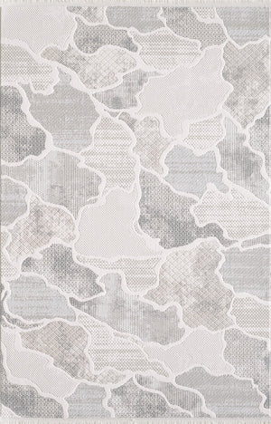 Cove Waves Grey Area Rug - 7'11