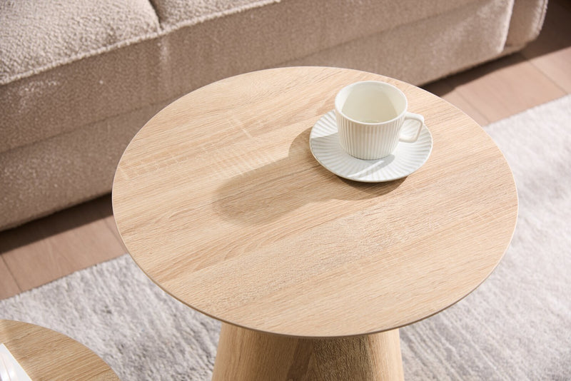 Sloane 2-Piece Round Accent Table – Weathered White 