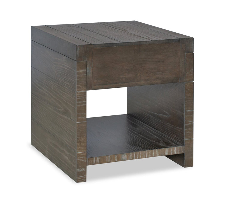 Avalon 22” Modern Solid Wood End Table with Storage - Brown