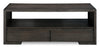 Zelda 58\" Coffee Table with Storage and Shelf – Warm Mocha