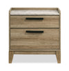 Sable Bedside 2-Drawer Nightstand, 24"W x 24"H - Light Brown